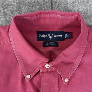 Ralph Lauren Shirt Mens L Salmon Blake Oxford Button Down Cotton Casual